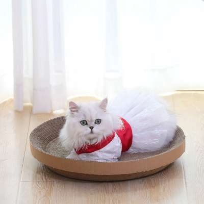 factory hot selling two size basket cat scratching pet toys for room